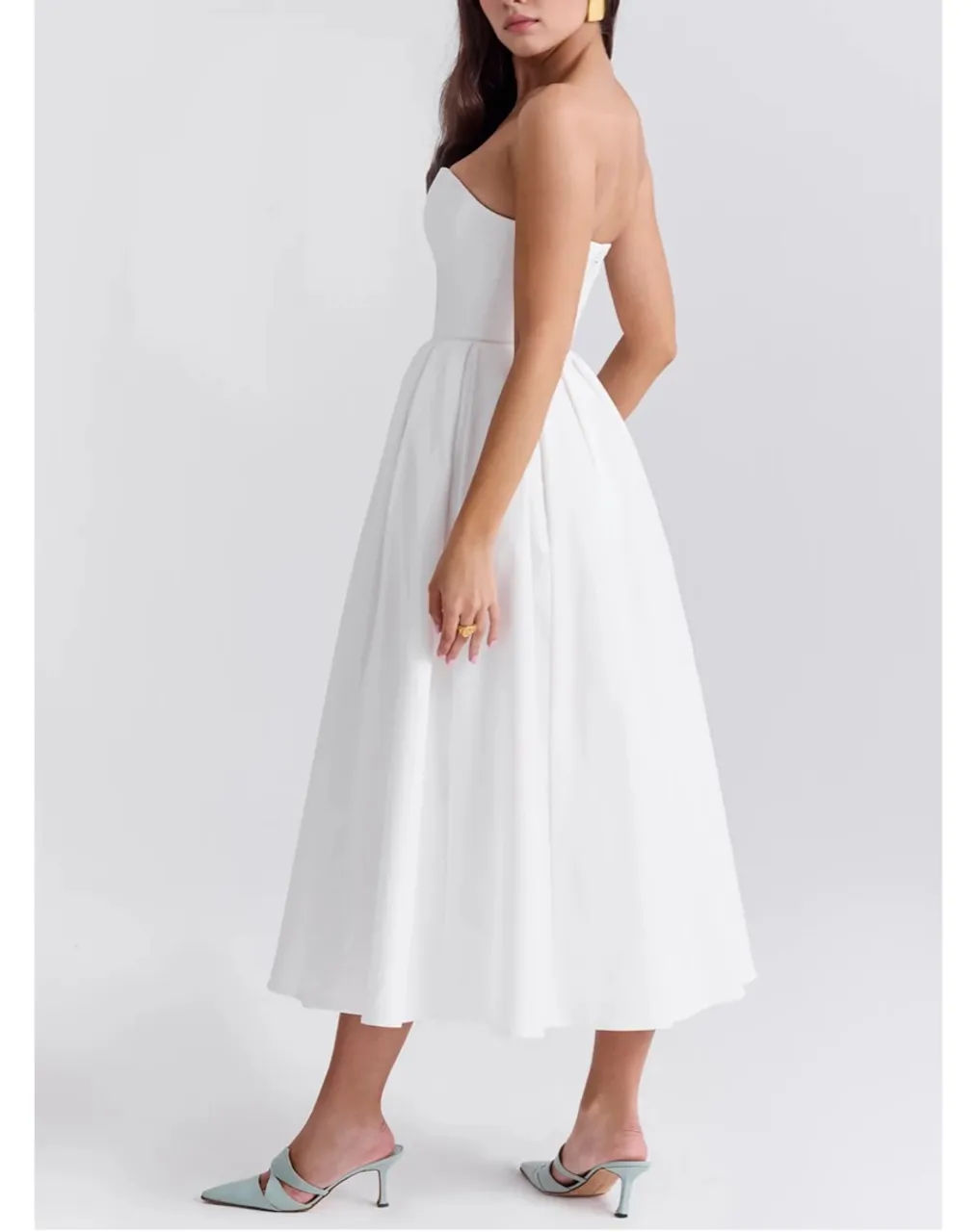 Vestido Branco Midi Tubinho