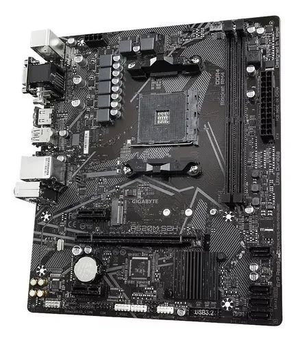 Placa Mãe AM4 A520M S2H - Foto 3