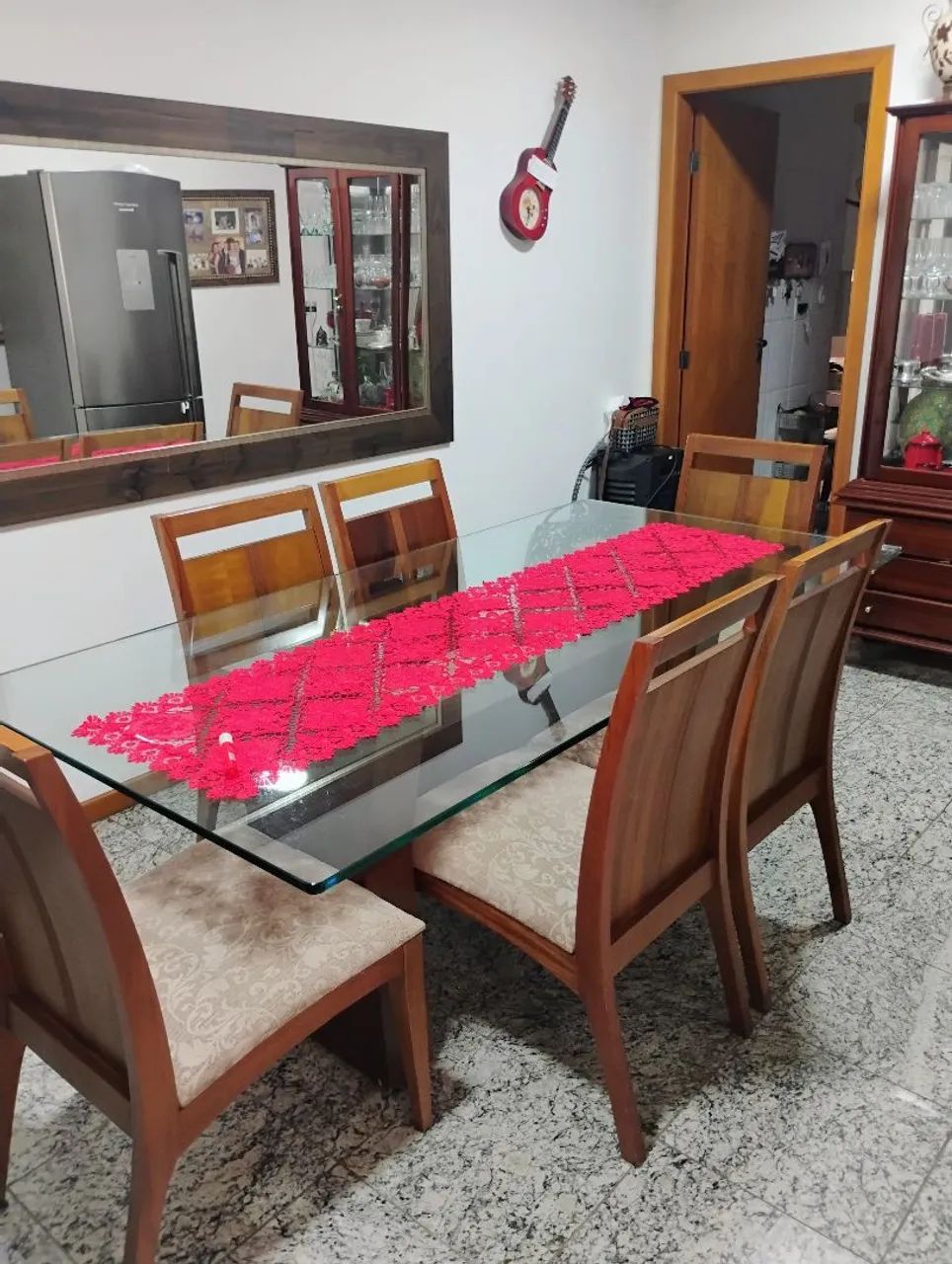 Mesa de vidro com cadeiras 64961605148163120