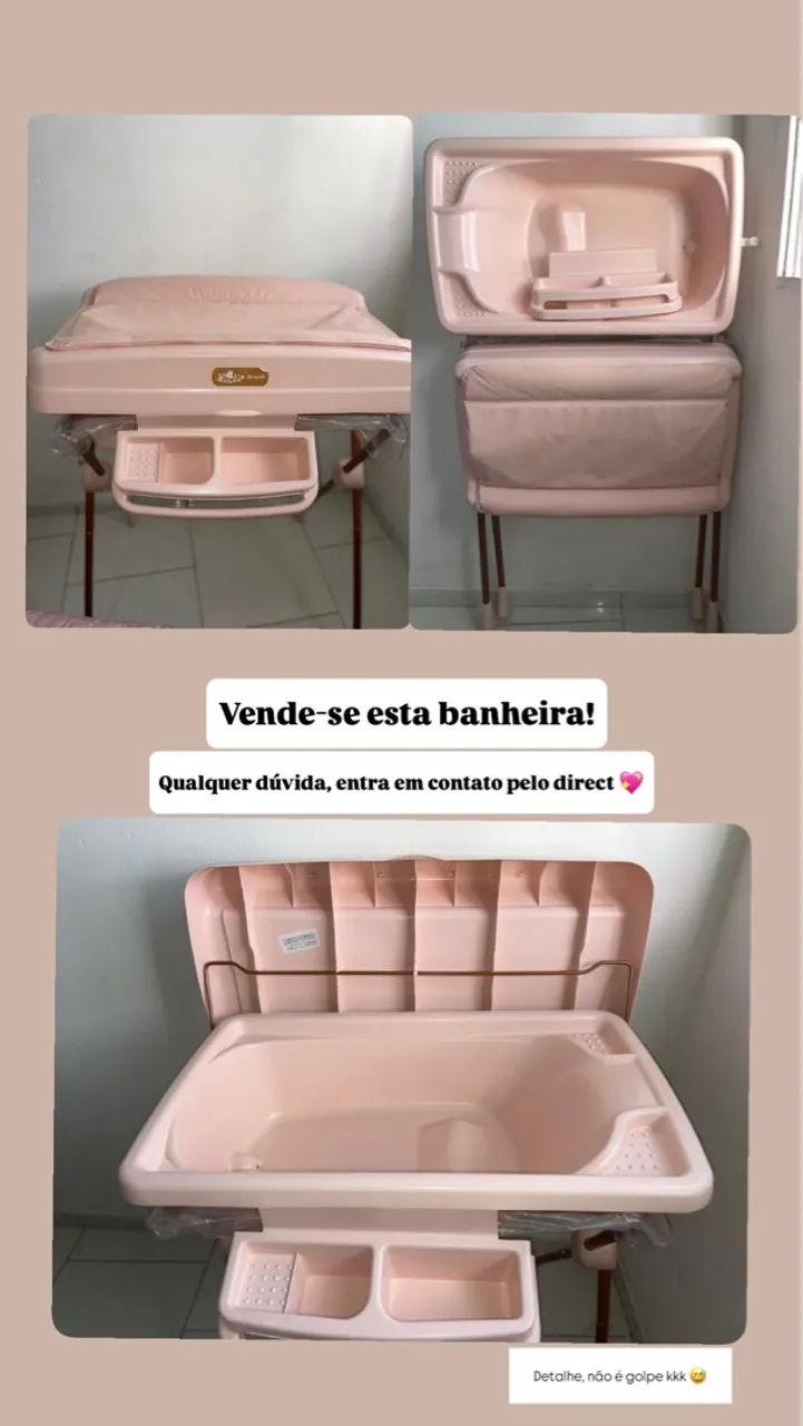 Banheira infantil com trocador