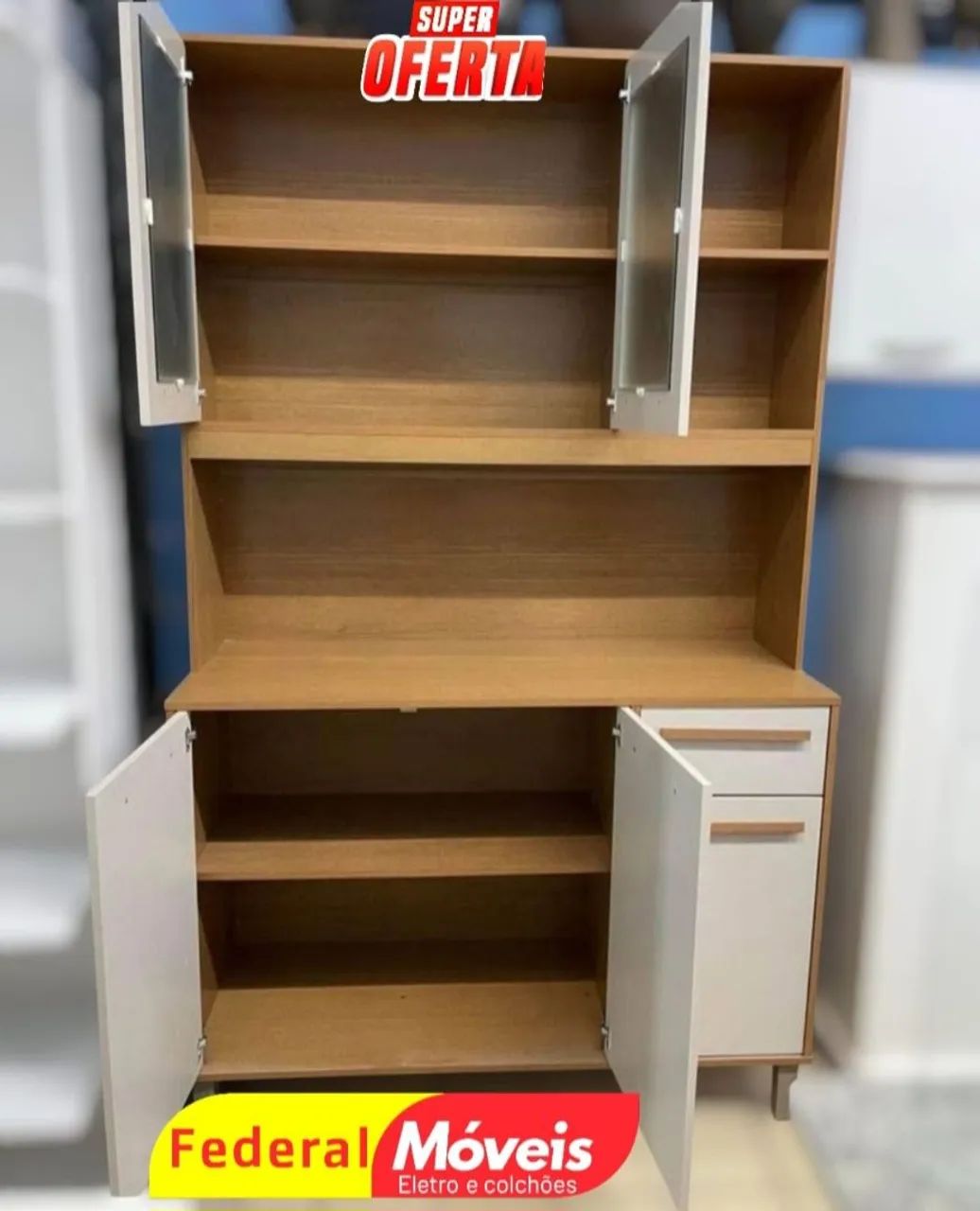 Armário para Cozinha 5 Portas e 1 Gaveta 1,20m Novo - Qualidade Incrível! - Foto 2