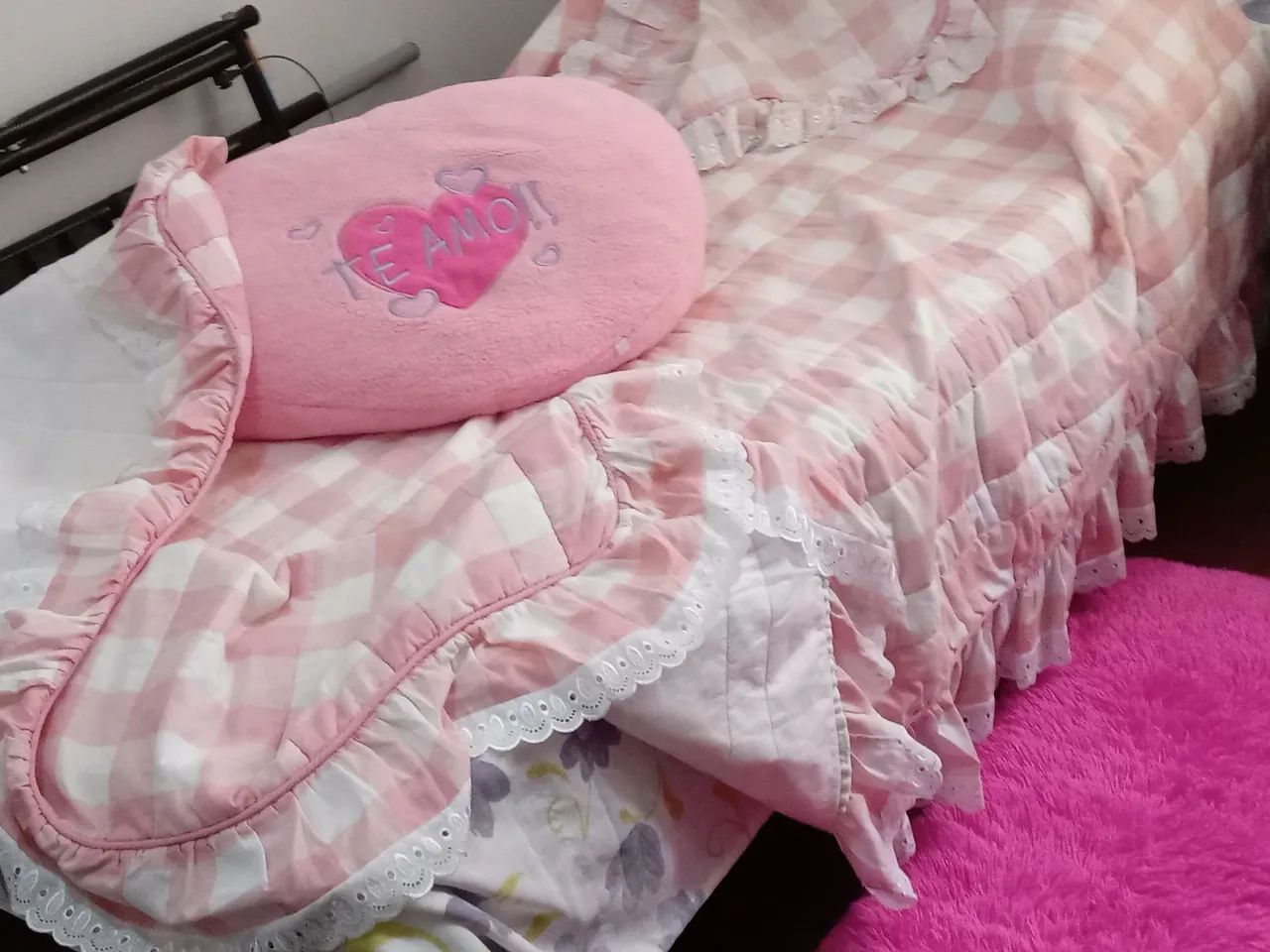 Kit Colcha  Acolchoada  solteiro  cama Box 64960522226946121