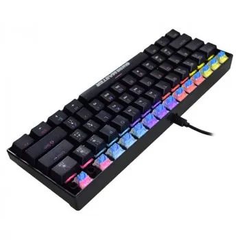 Teclado Gamer Mecânico K-Mex Spectra Fury KBL88, LED 5 Cores, Switch Blue, Preto  - Foto 2