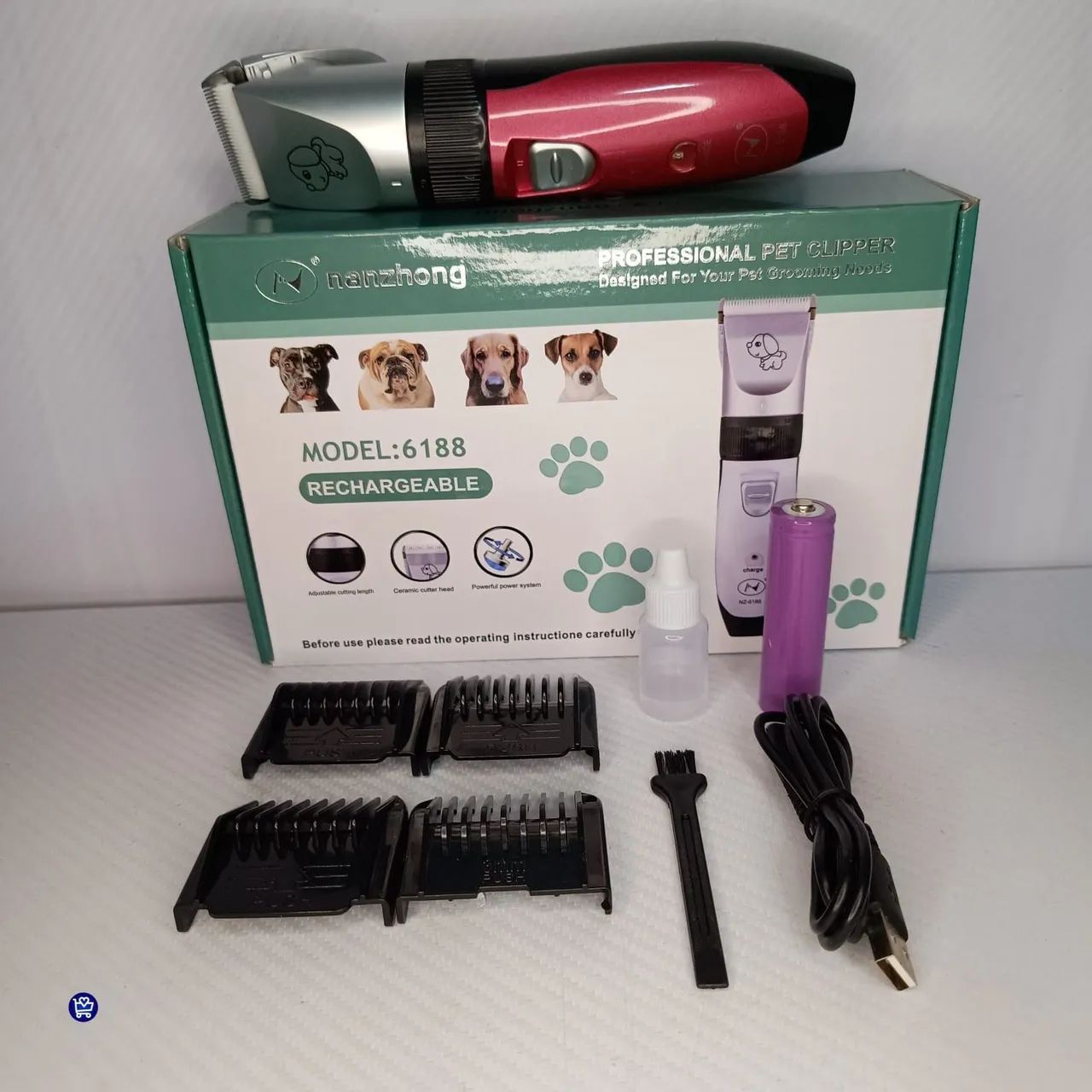 Máquina de Tosquia para Cães Recarregável - Nanzhong 6188