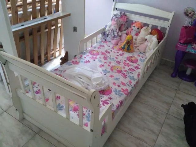 Cama Infantil Madeira Maciça Patina Provençal 