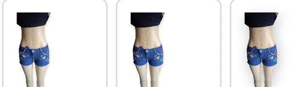 Shorts Jeans Bordado Azul Floral - Foto 4