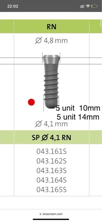 Implantes Dentários Straumann BLT(NC) e SP(RN) NOVOS - Foto 2