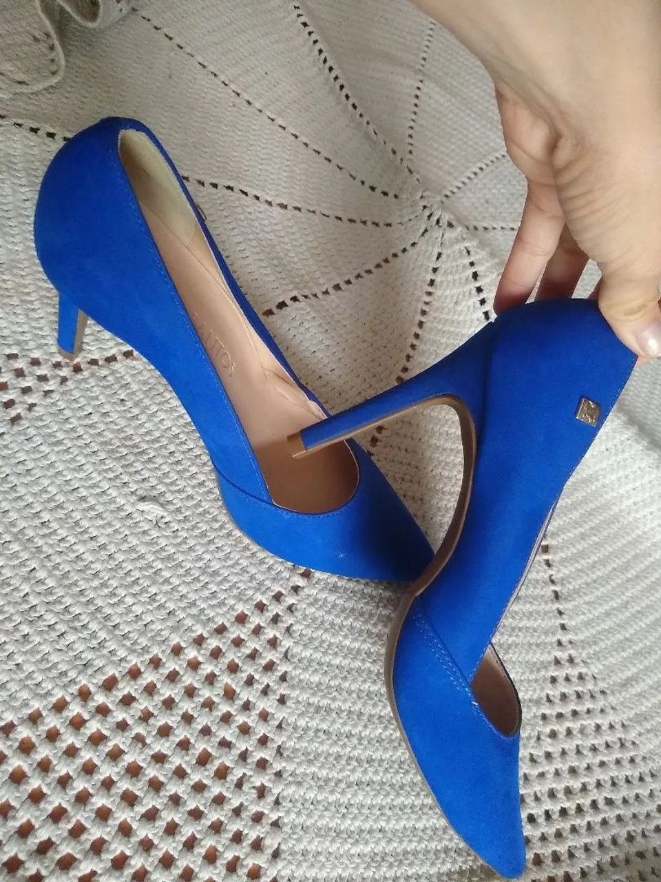 ScarpinnLoucos & Santos Azul Royal nº34 seminovos usado 1 vez  - Foto 3