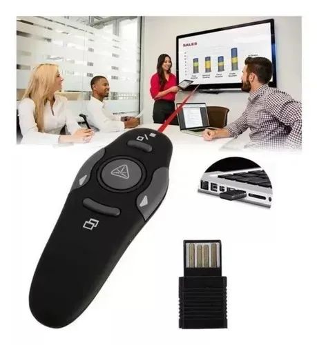 Apresentador Slide Apontador Laser Controle Sem Fio Tomate MCT-105 Preto - Foto 4