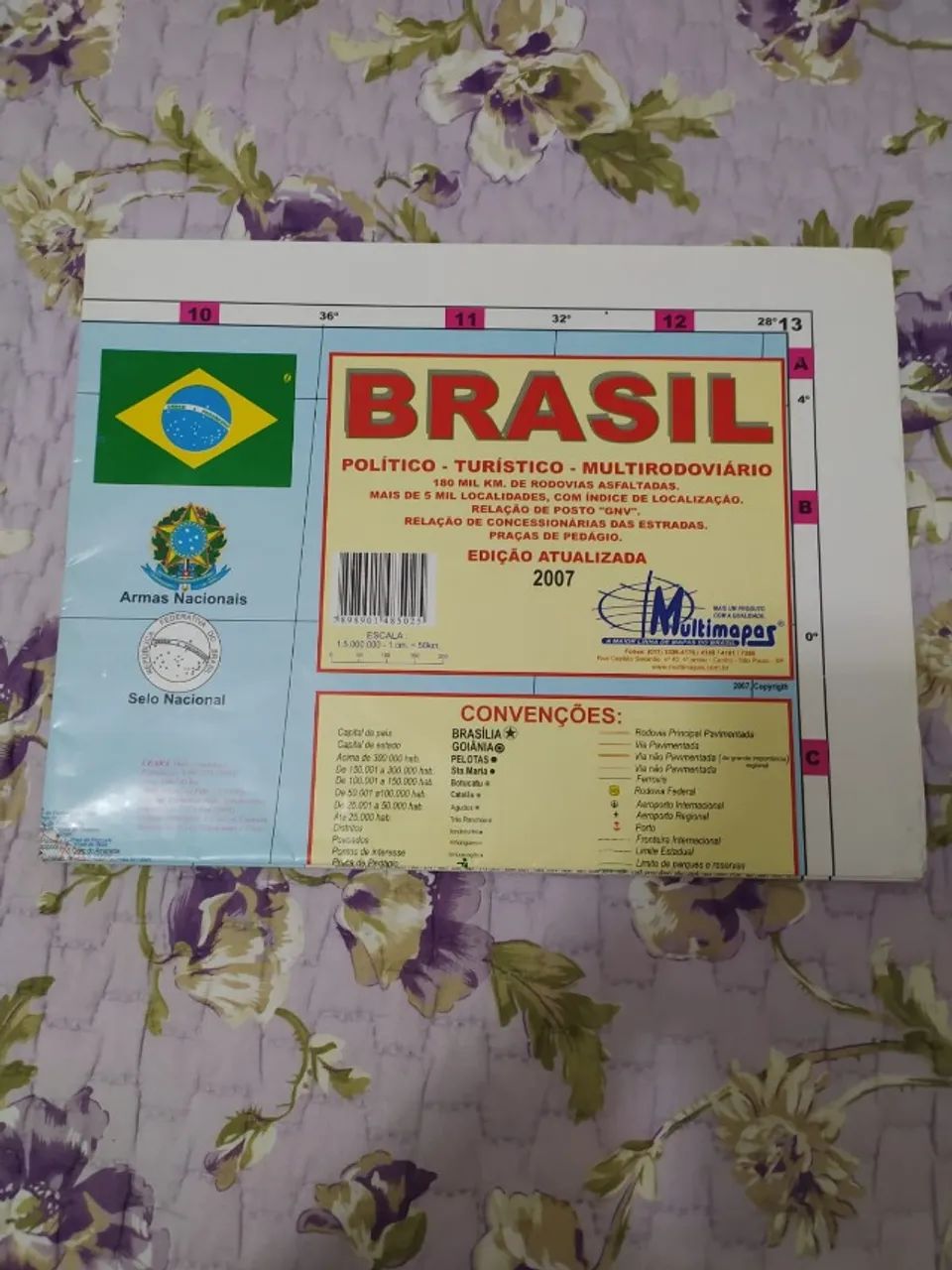 Mapa Brasil Político-turístico Multirodoviário 2007