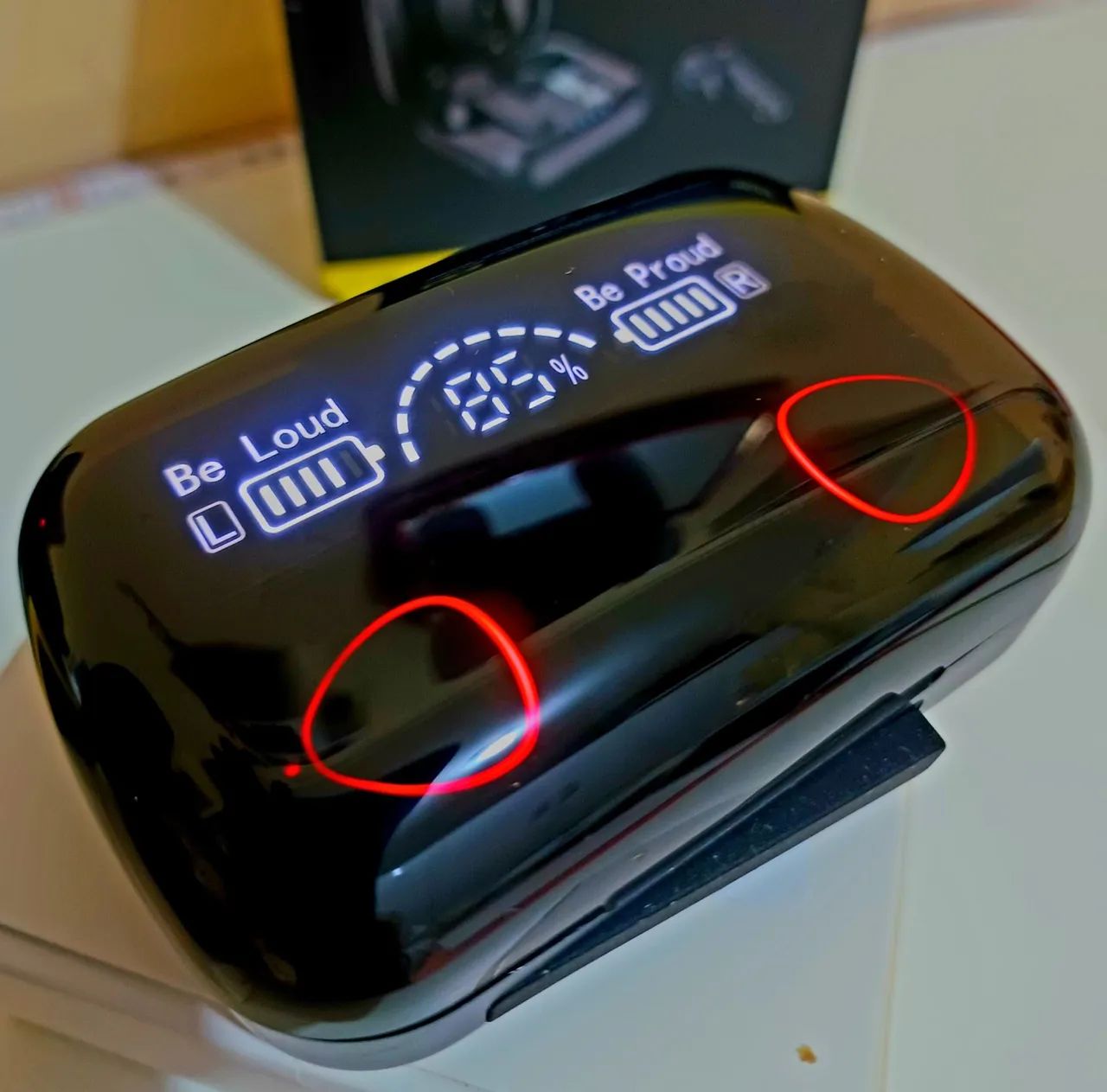  fone bluetooth m10 com led digital, microfone.( funciona como power bank )  - Foto 3