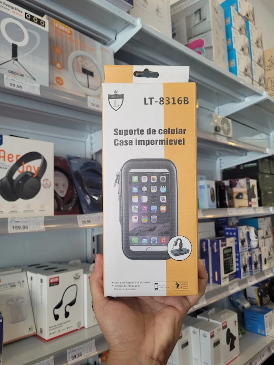 Suporte de Celular Impermeável para Moto 5,5? LT-8316B