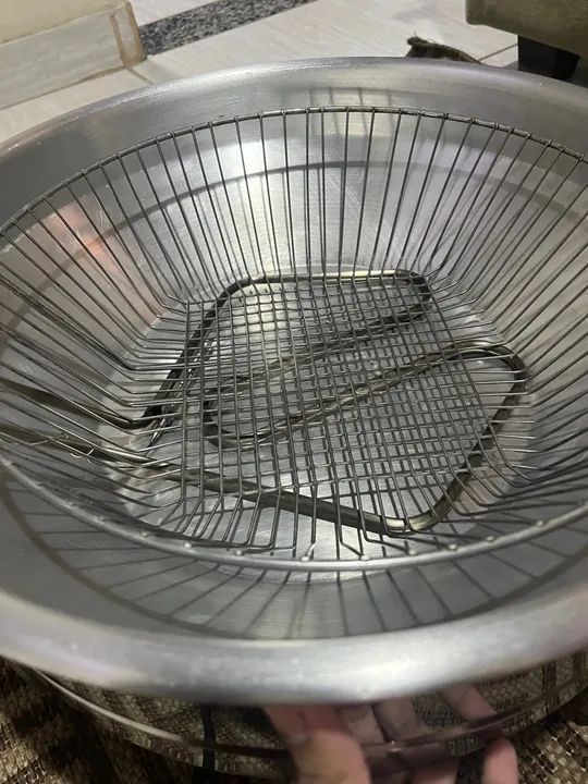 Cesta de Fritura em Aço Inox
