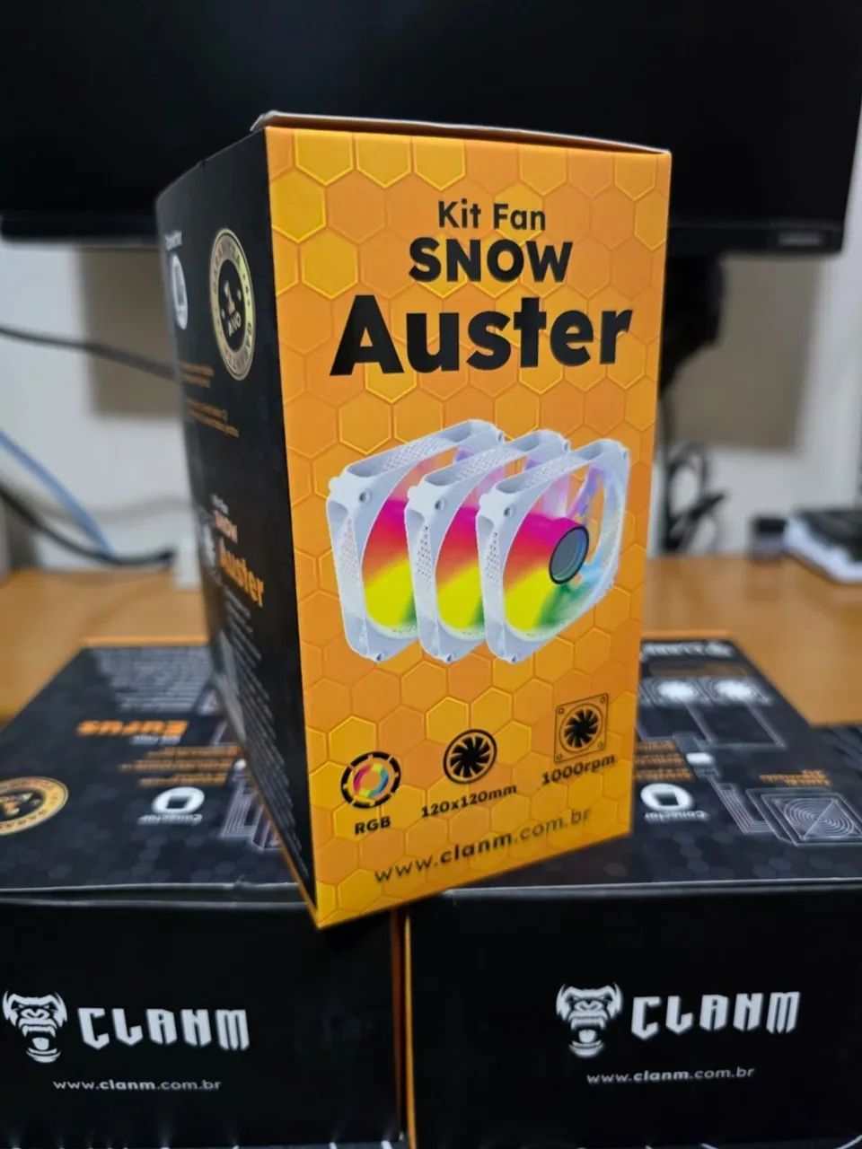 Kit 3 Cooler Fans RGB Snow Auster Branco - Foto 2