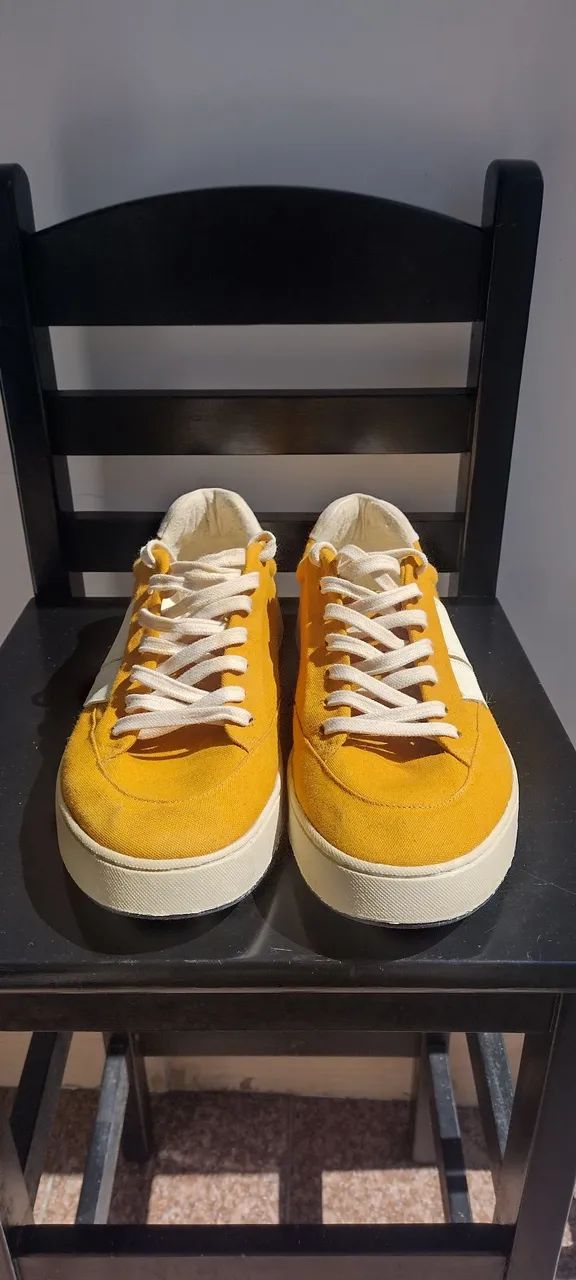 Tênis Osklen Canvas Amarelo original  - Foto 2