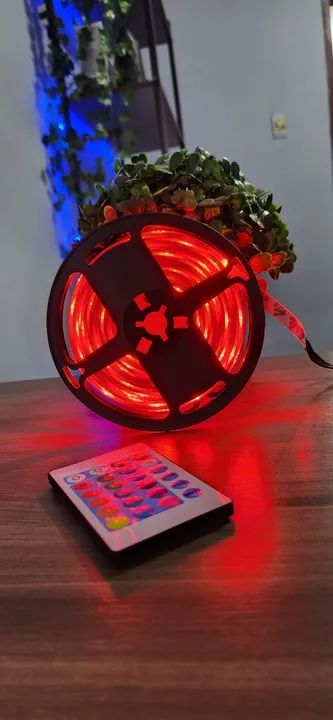 Fita Led RGB Colorida 5mt 16 Cores - Controle + Fonte 12V (5 metros, RGB - colorida) - Foto 3