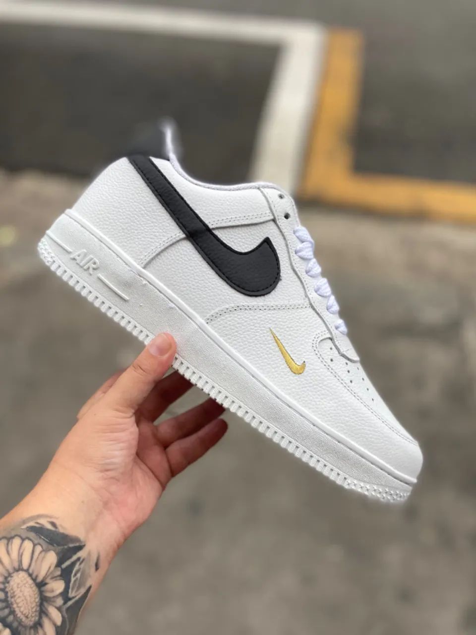 Nike Air Force Branco/Preto Unissex Premium