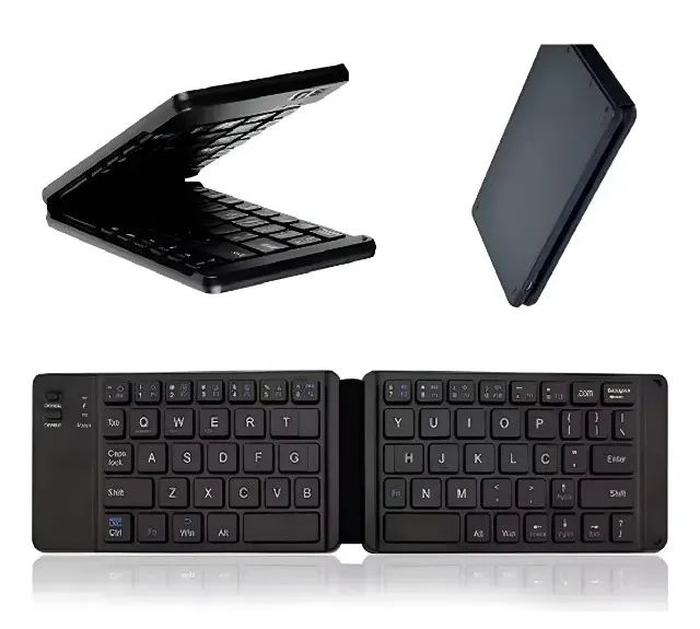 Mini Teclado Dobrável de Bolso Para Celular Tablet e Notebook  com Ç Preto - Foto 2