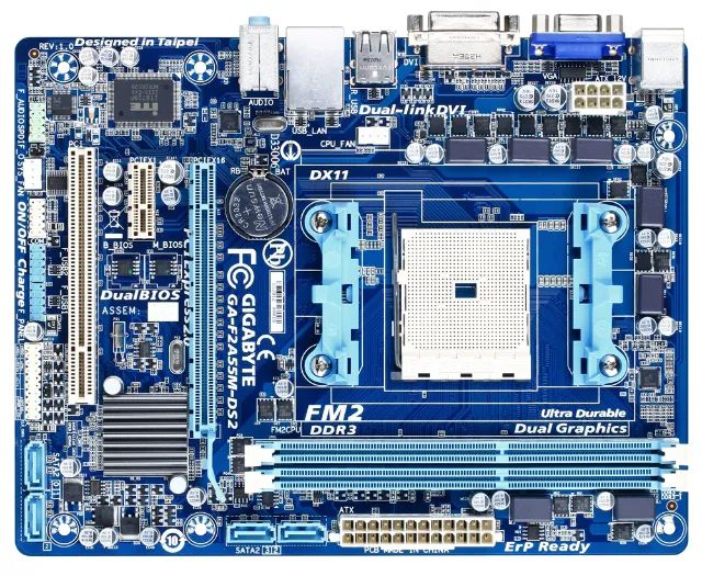 Kit AMD A6-6400k + placa mãe Gigabyte GA-F2A55M-DS2 + 8gb DDR3 - 100% - porta serial - FM2