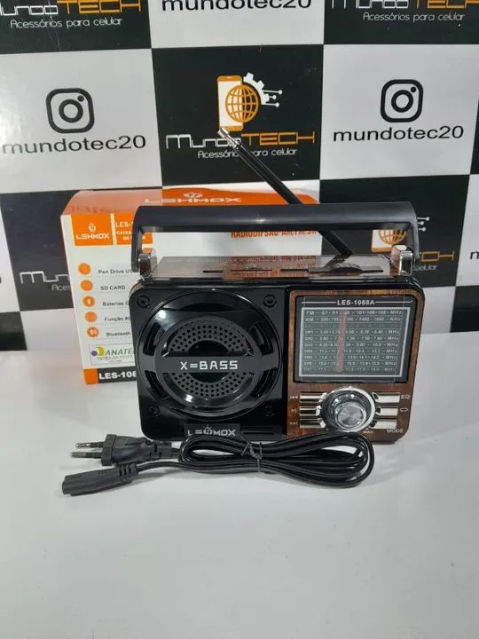 Rádio Retrô AM FM, BLUETOOTH 