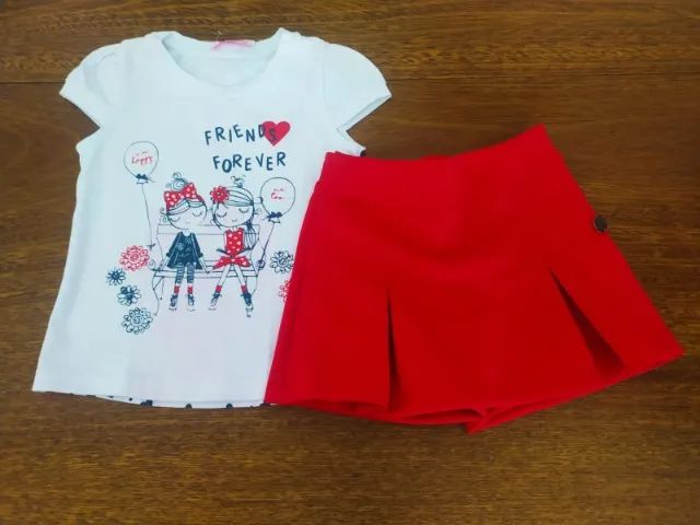 Blusa Infantil Com Saia