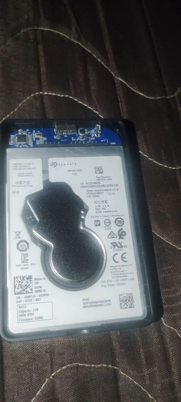 HD Seagate 2TB SATA 5400 RPM + CASE PARA HD EXTERNO