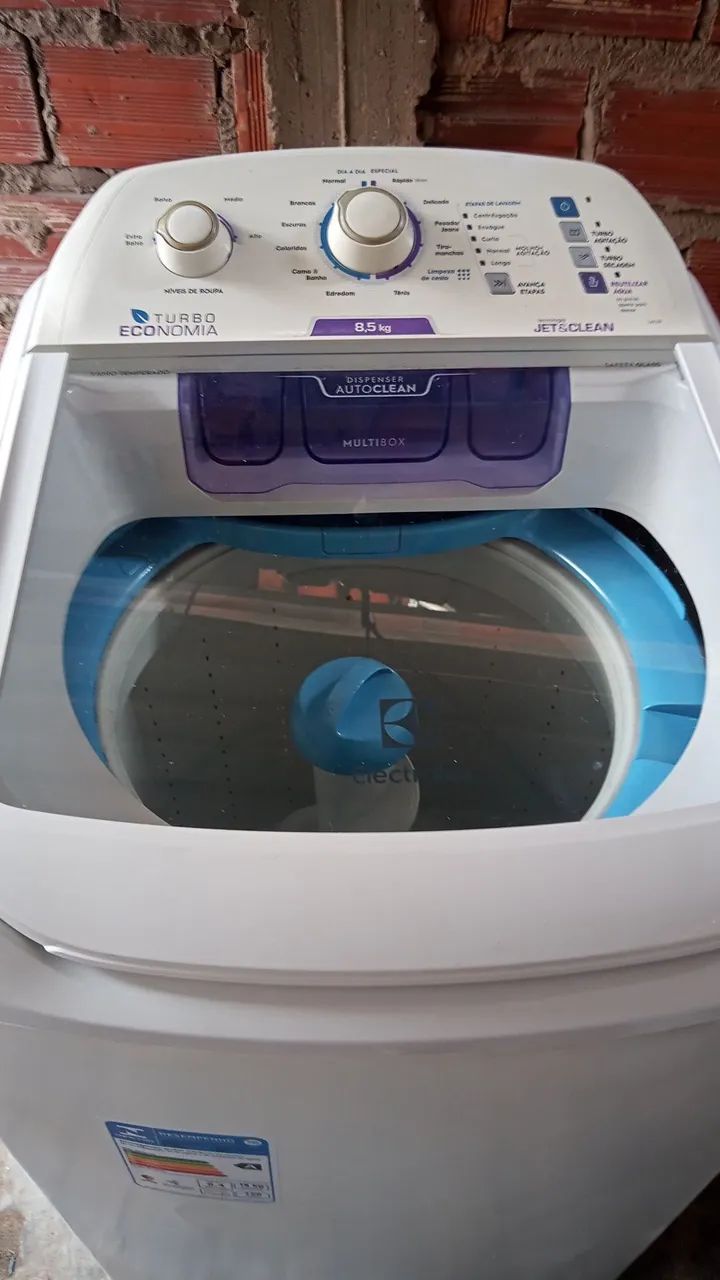 Máquina de Lavar Roupa Electrolux 8,5kg Turbo Economia - Foto 2