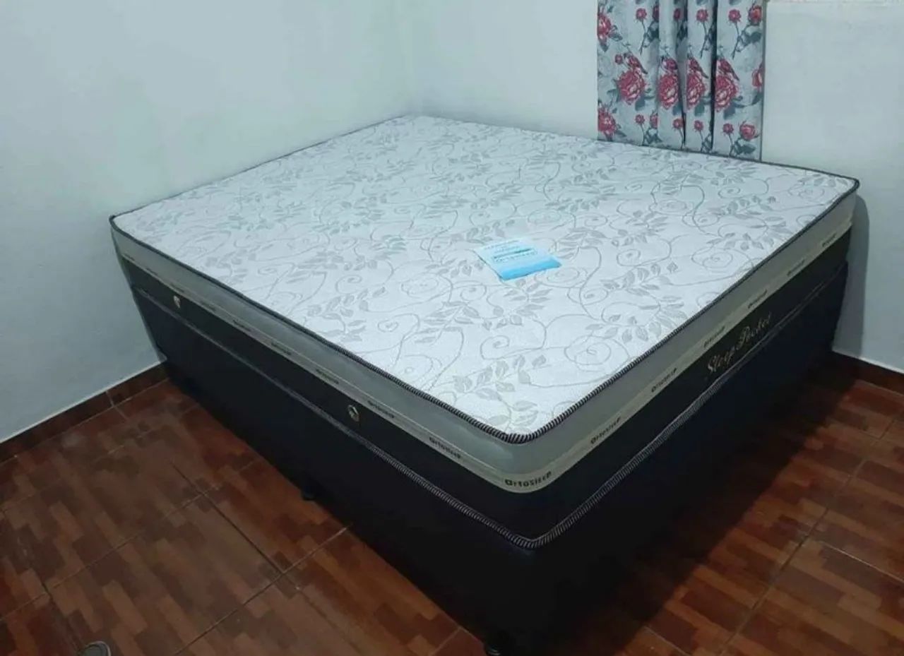 Cama Box Casal com colchão conforto e qualidade 