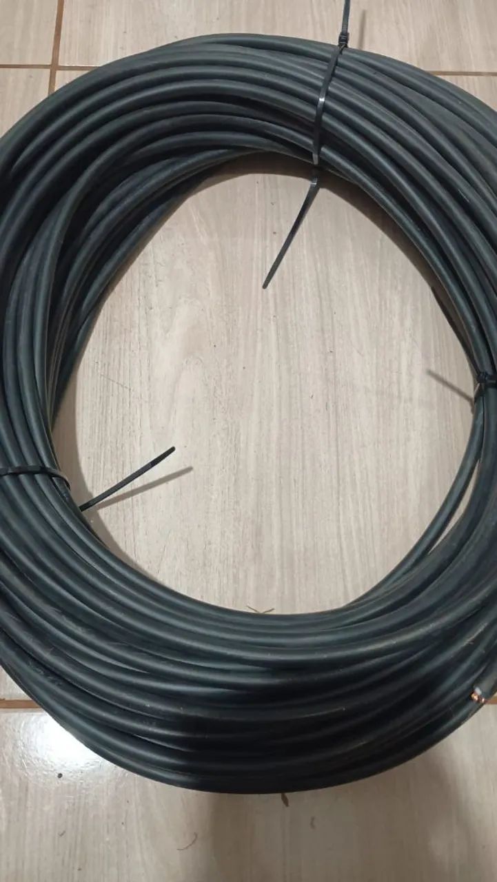 Cabo de Fio Flexível Preto 3x4mm