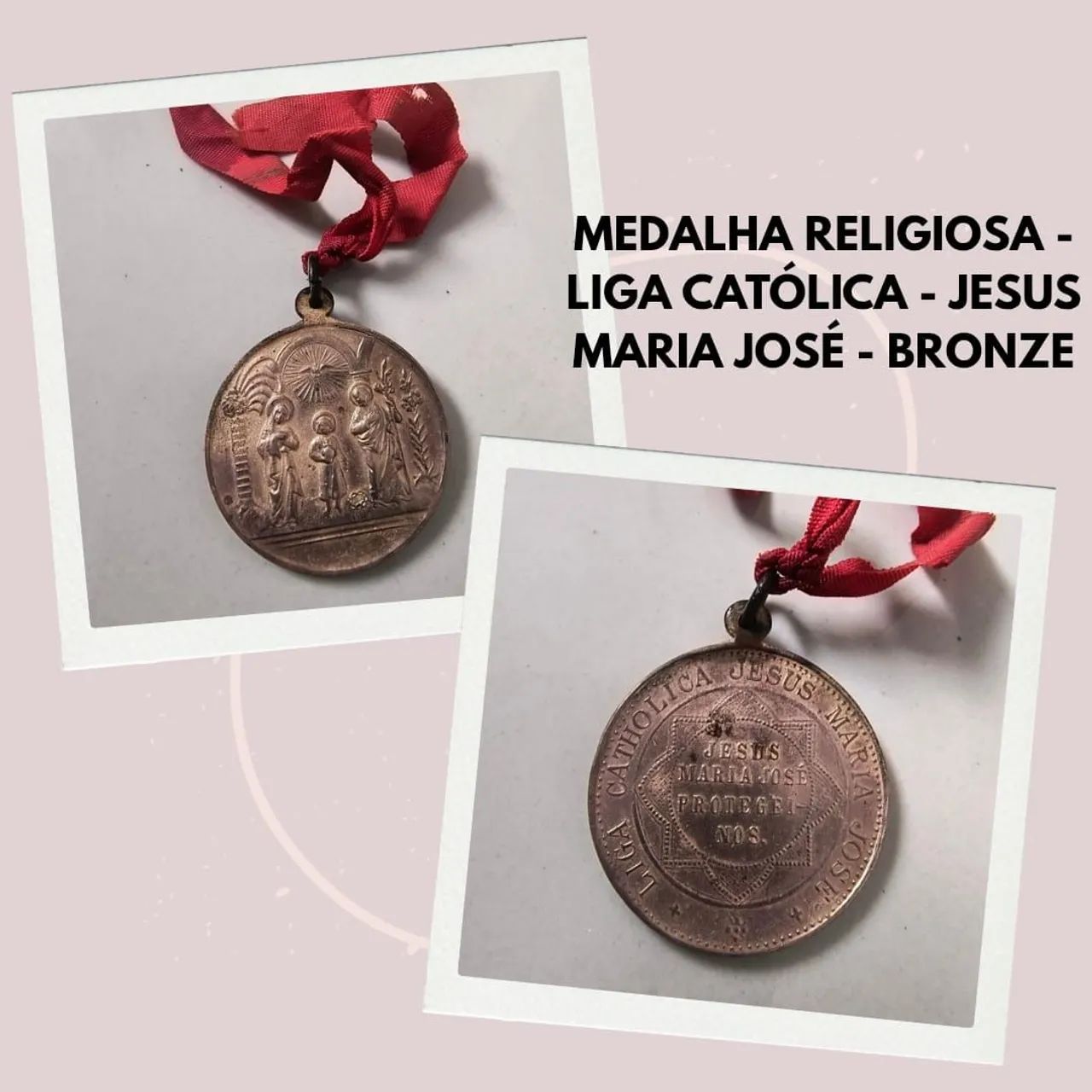 Medalha religiosa Católica - numismática 