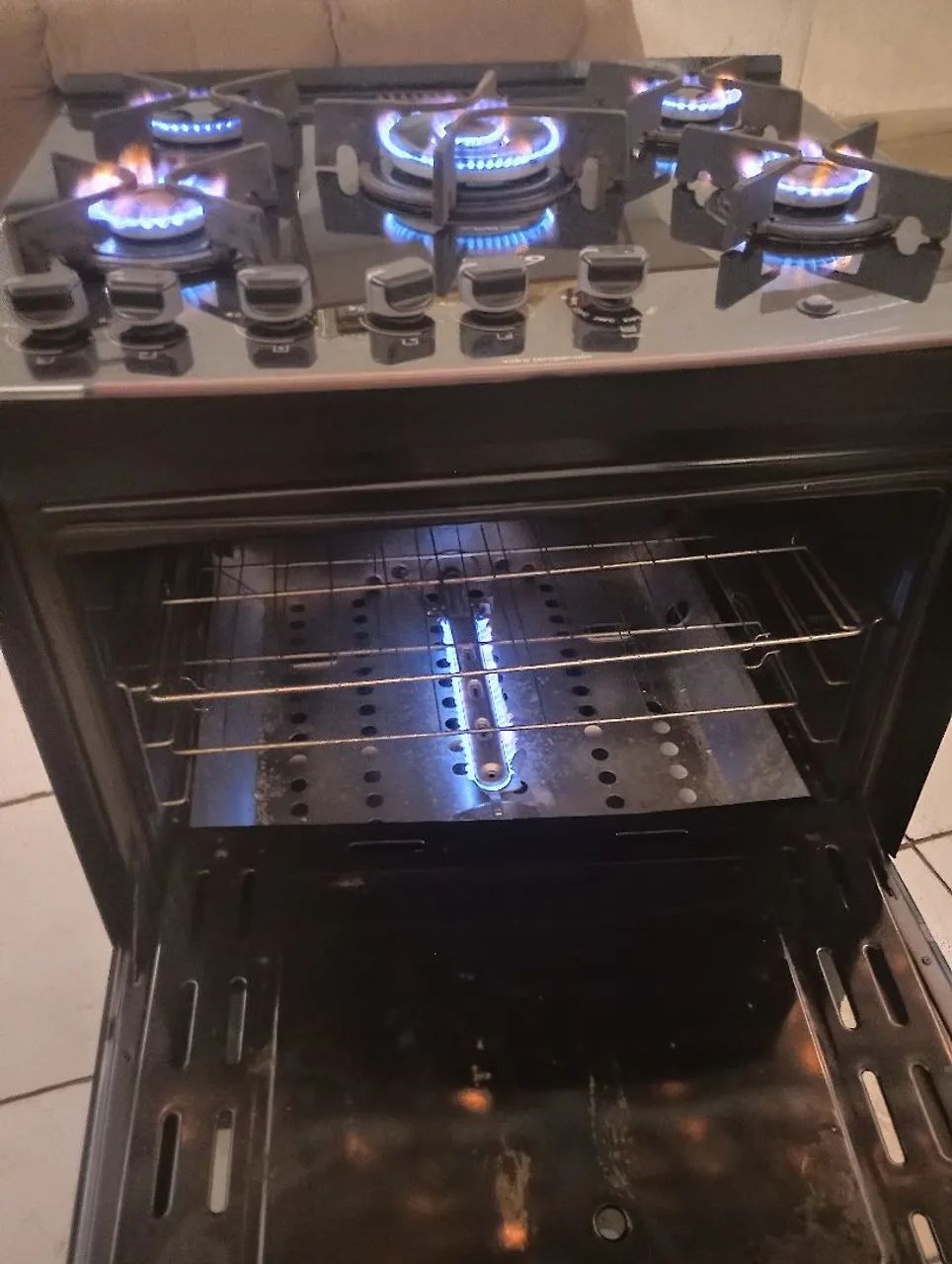 Fogão mesa de vidro. Faço entrega  - Foto 2