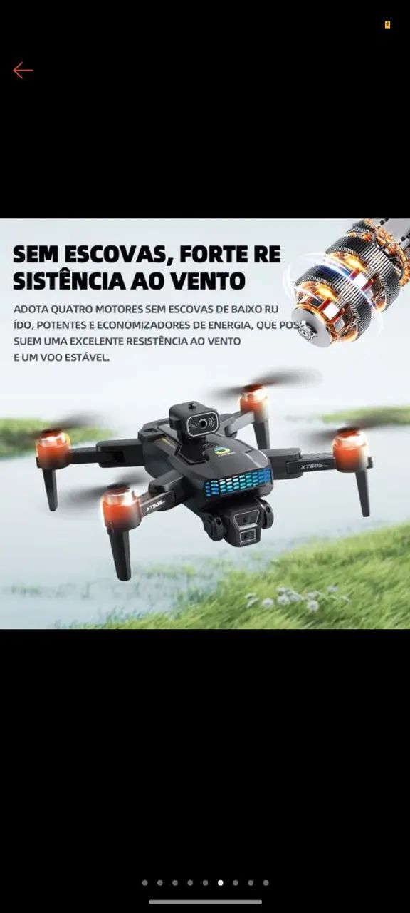Drone XT505 Profissional Para Fotografia Aérea GPS 4K HD Câmera + 2 baterias - Foto 4