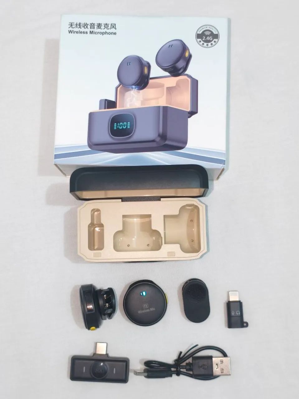Microfone de Lapela Bluetooth 