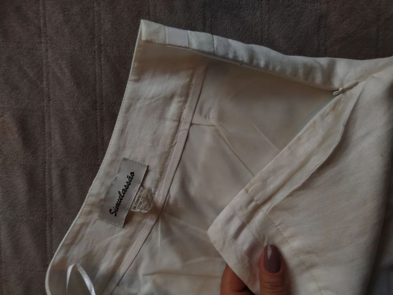 Short alfaiataria branco 36 - Foto 3