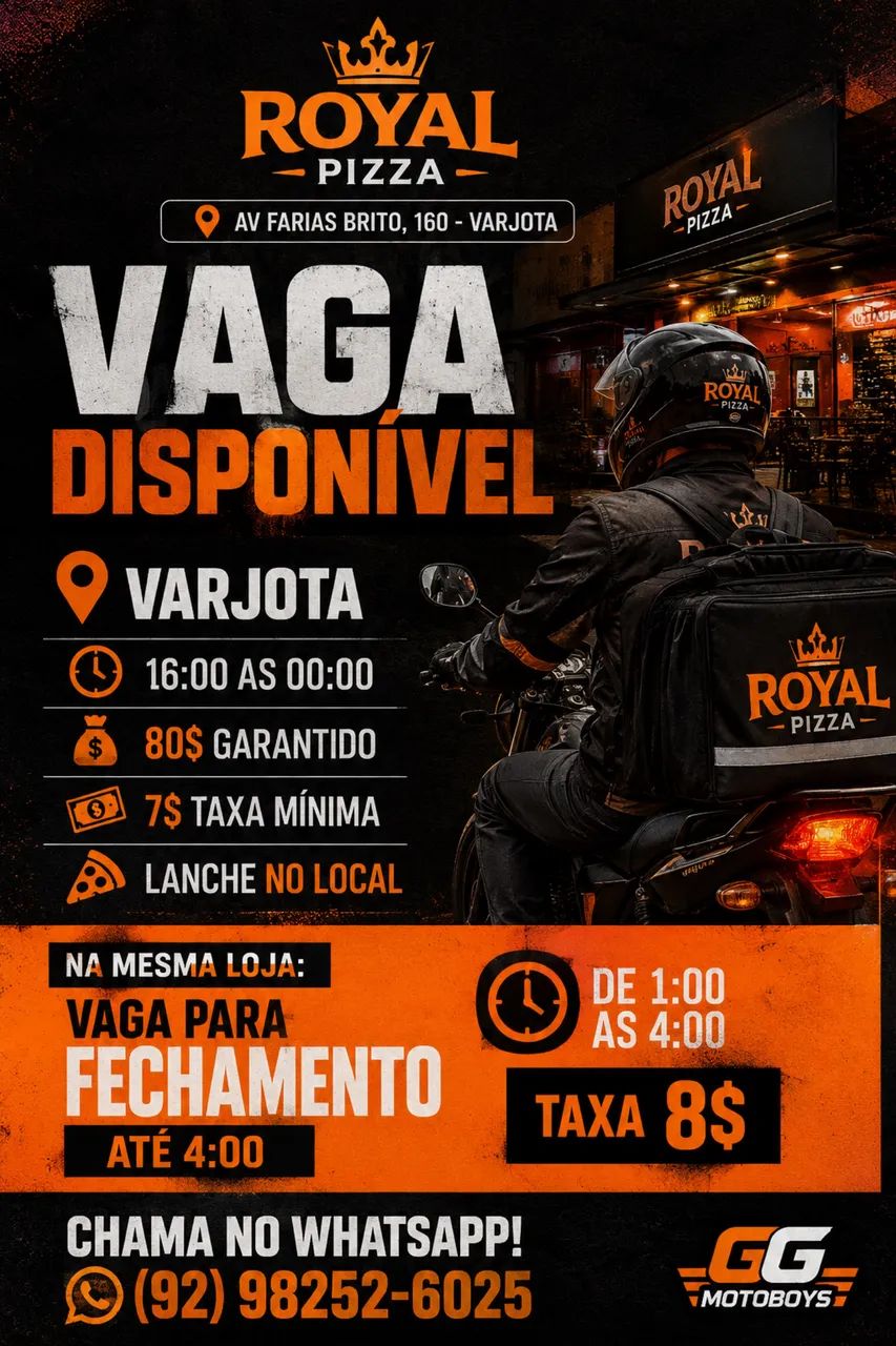 Vaga para motoboy em fortaleza