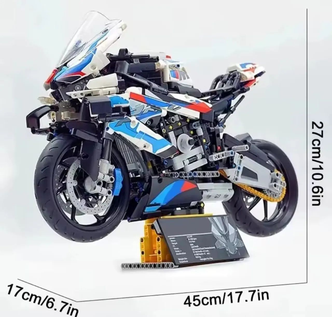 BLOCOS DE MONTAR BMW M1000RR COM 1920 PEÇAS MOD 42130 MARCA MEGA TIPO LEGO -CAIXA ORIGINAL - Foto 3