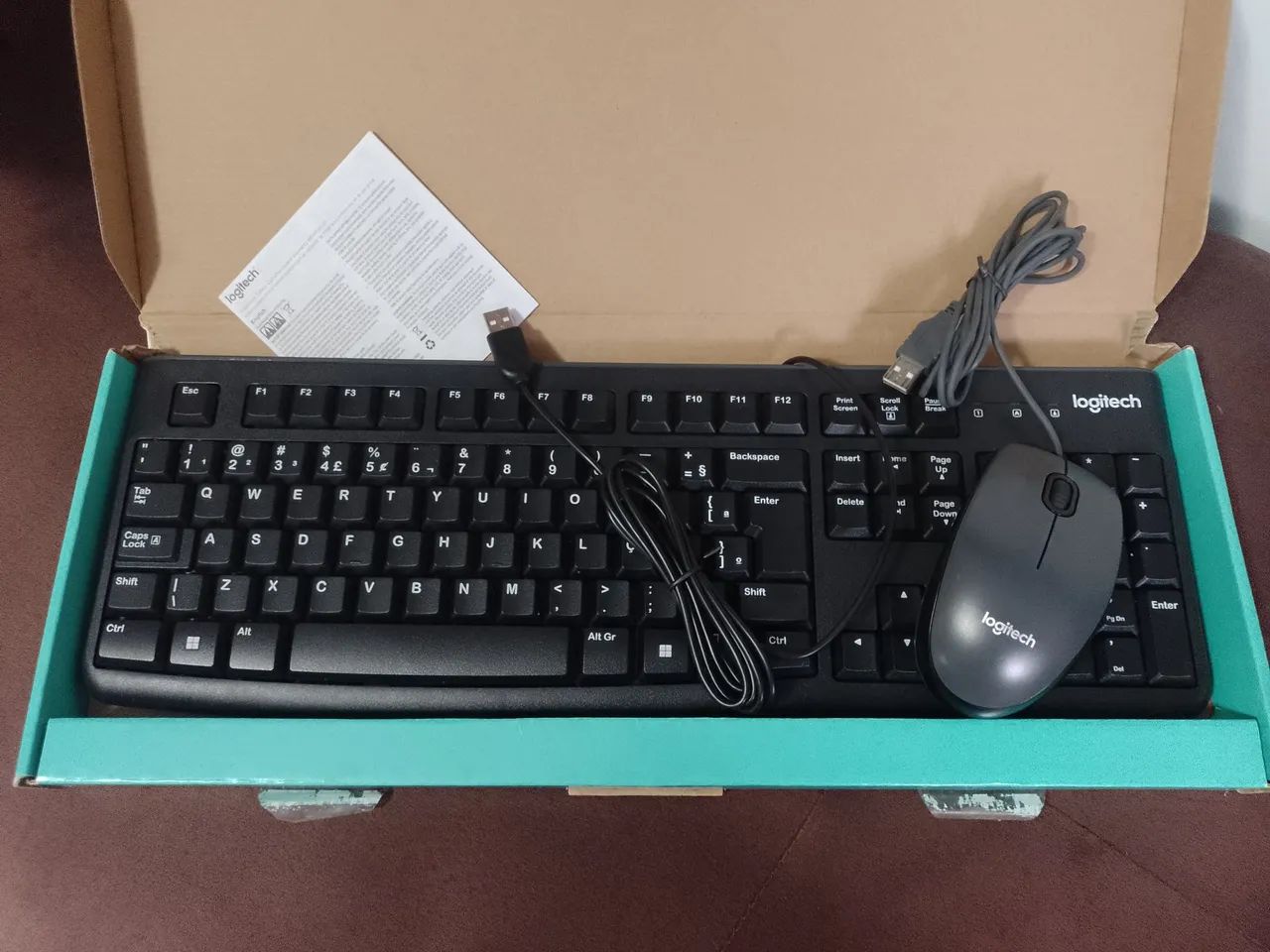 Teclado e mouse Logitech (com fio) - Computador / Notebook / Leptop  - Foto 2