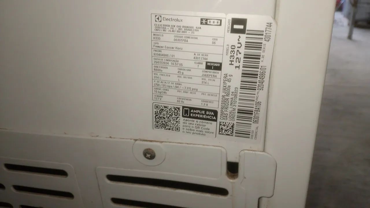 Freezer Eletrolux 314 litros 