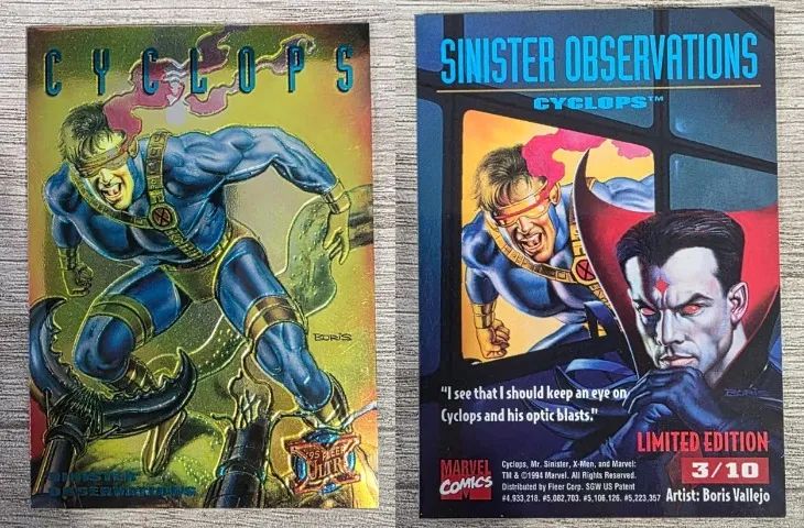 CARD SINISTER OBSERVATION - COLEÇÃO XMEN FLEER ULTRA 1995 - Foto 2
