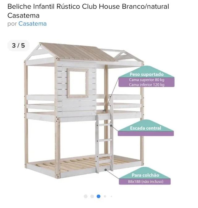 Beliche cama casinha - Foto 3