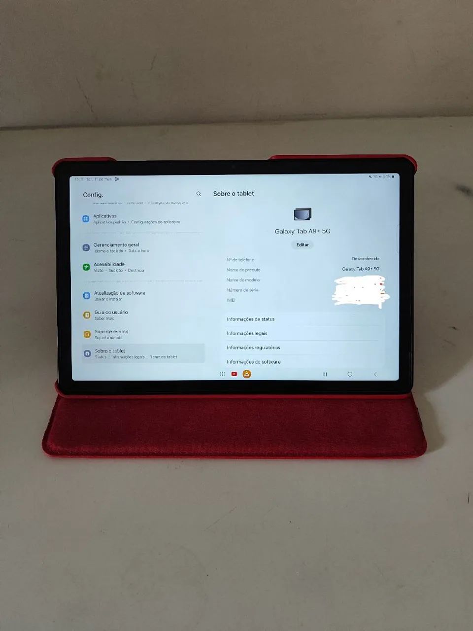 1x kit capa + película + caneta para tablet A9+ - Foto 2