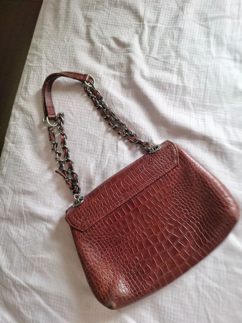 Bolsa corello couro croco original ombro - Foto 4