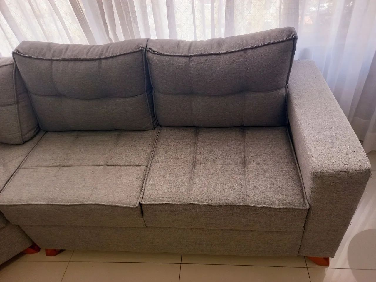 Lindo sofá em L seminovo  - Foto 4