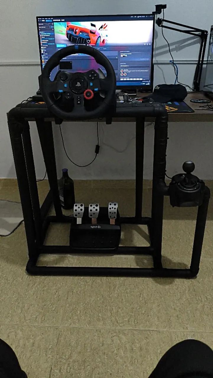 Volante Logitech G29 + Câmbio + Cockpit de PVC - Foto 5