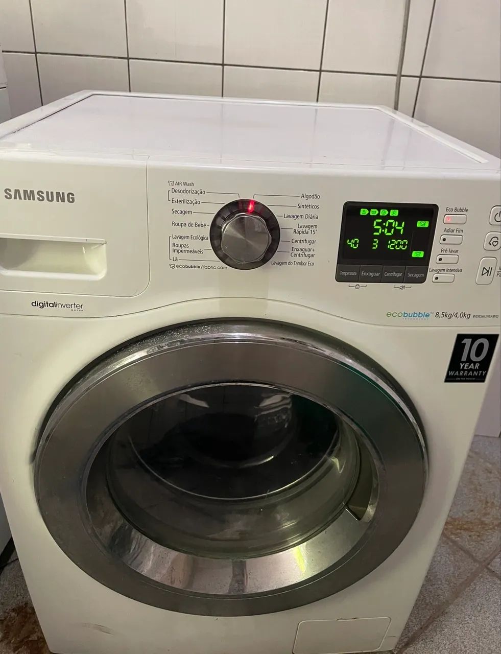 Máquina lava e seca Samsung ecobubble digital inverter 