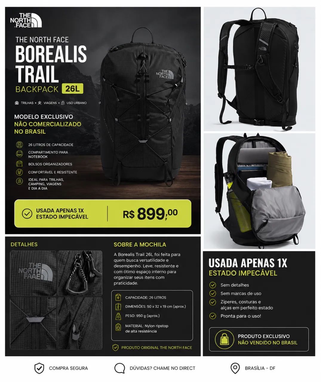【shushu266226】No.1 Mochila The North Face Borealis Trail Backpack 26L ? Exclusiva