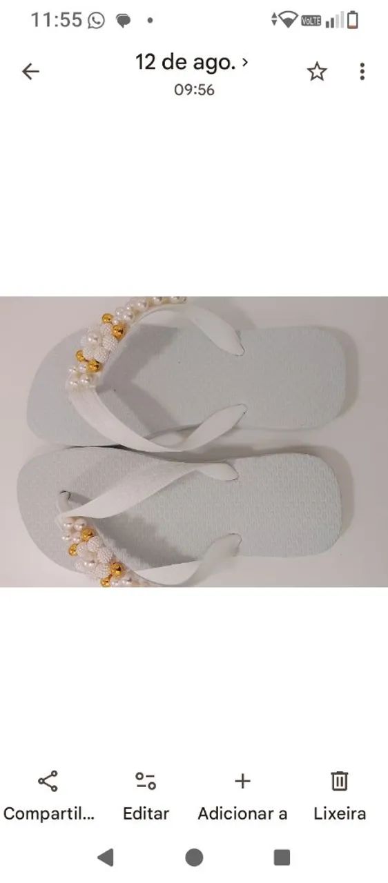 Chinelos bordados 