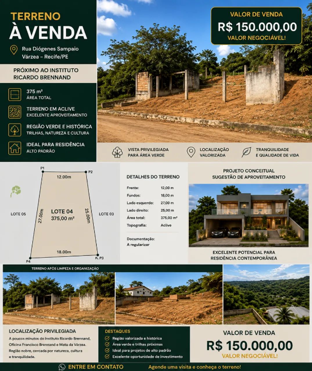 TERRENO À VENDA ? VÁRZEA/RECIFE