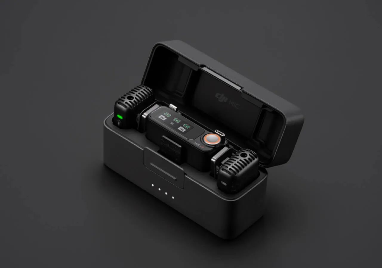 DJI Mic 2 Combo Completo, 2 TX + RX + Estojo - Microfones e