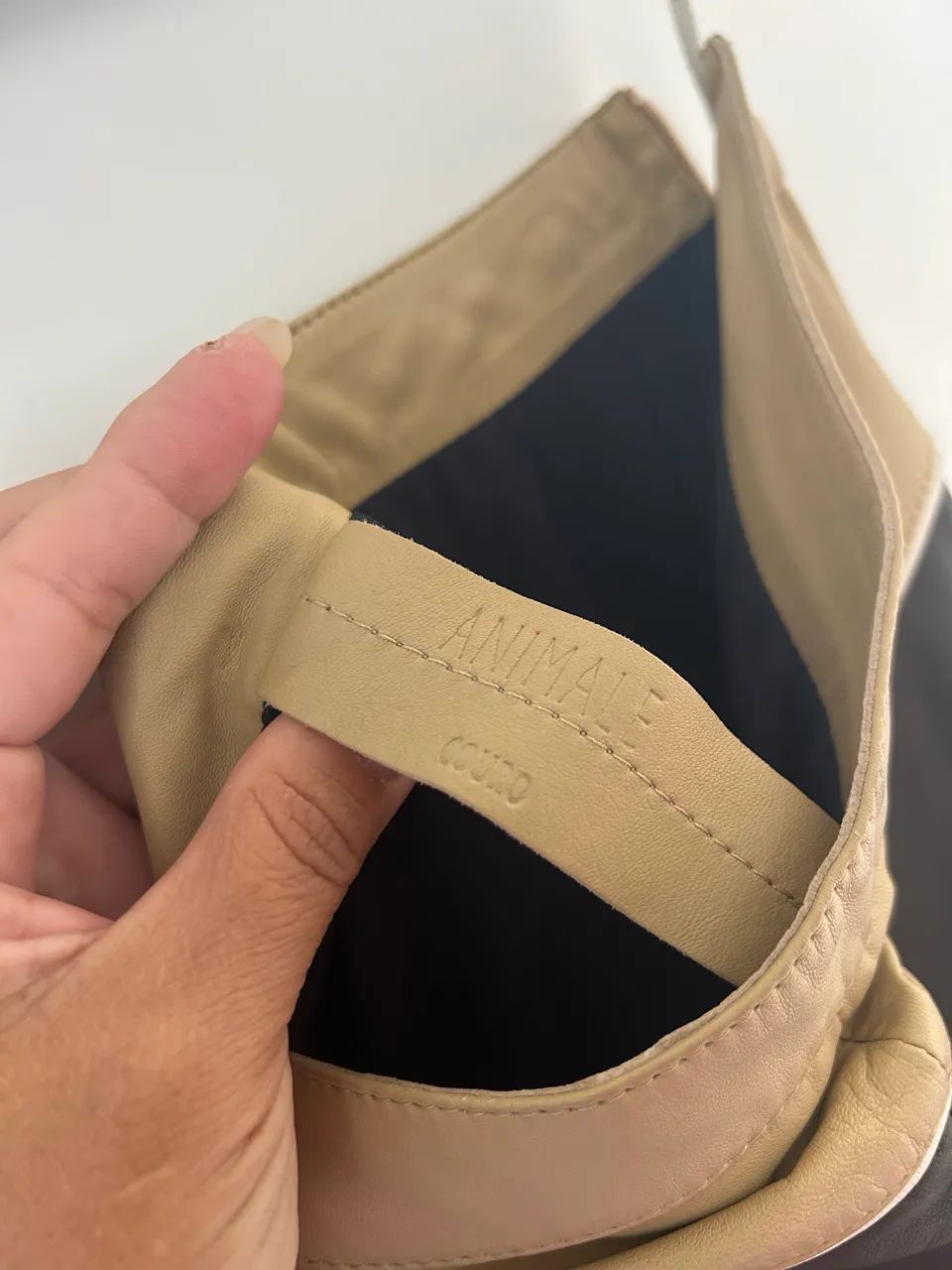 Calça de couro Animale bicolor TAM 38 - Foto 2